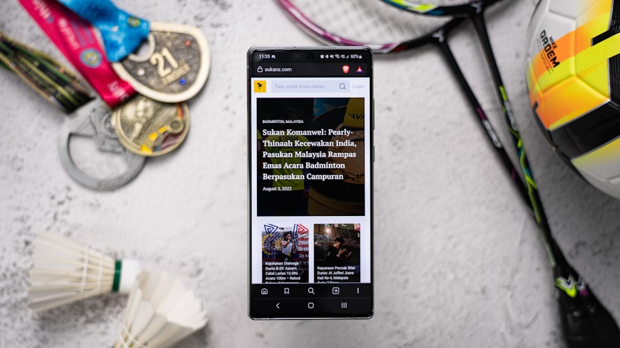 Responsive website weergave op een moderne smartphone met geoptimaliseerd design